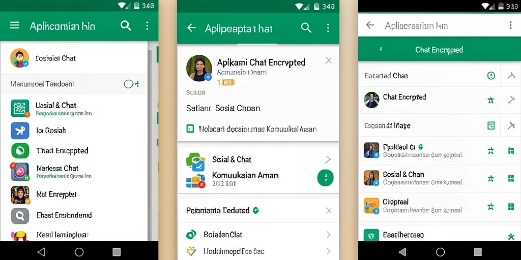 Antarmuka pengguna 34R yang sederhana dan aman untuk chatting.