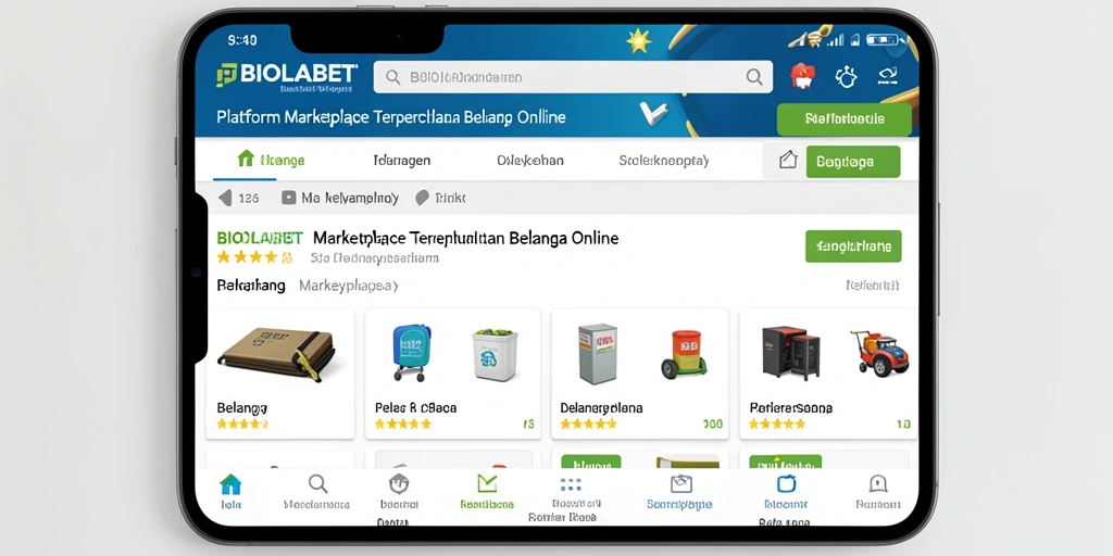 Tampilan antarmuka pengguna BIOLABET yang modern dan fungsional.