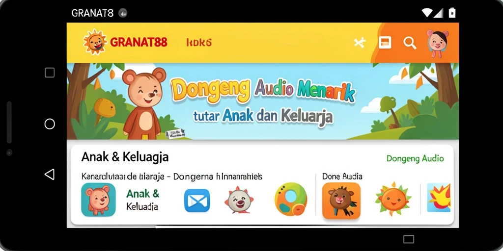 Tampilan antarmuka GRANAT88 yang menarik dan ramah anak.
