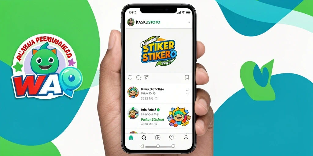 Antarmuka aplikasi KASKUSTOTO untuk membuat stiker WhatsApp.