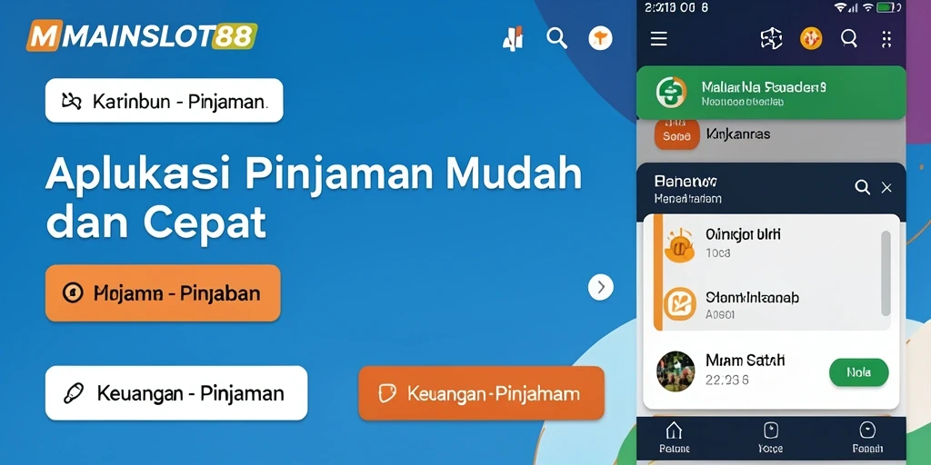 Antarmuka aplikasi MAINSLOT88 yang intuitif untuk pengajuan pinjaman.