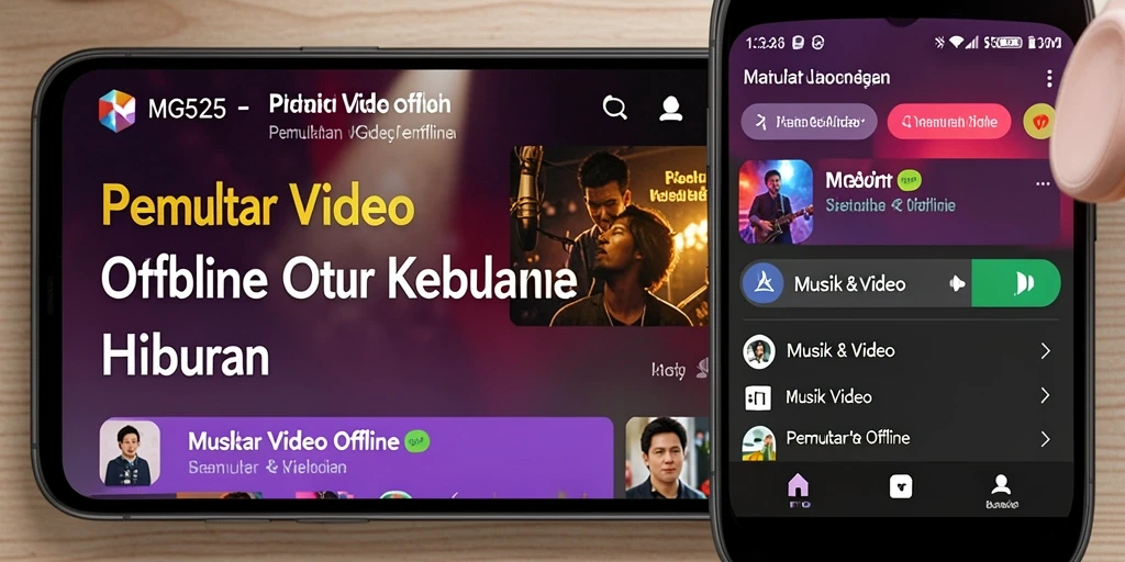 Antarmuka Pemutar Video Offline MG525 yang mudah digunakan.