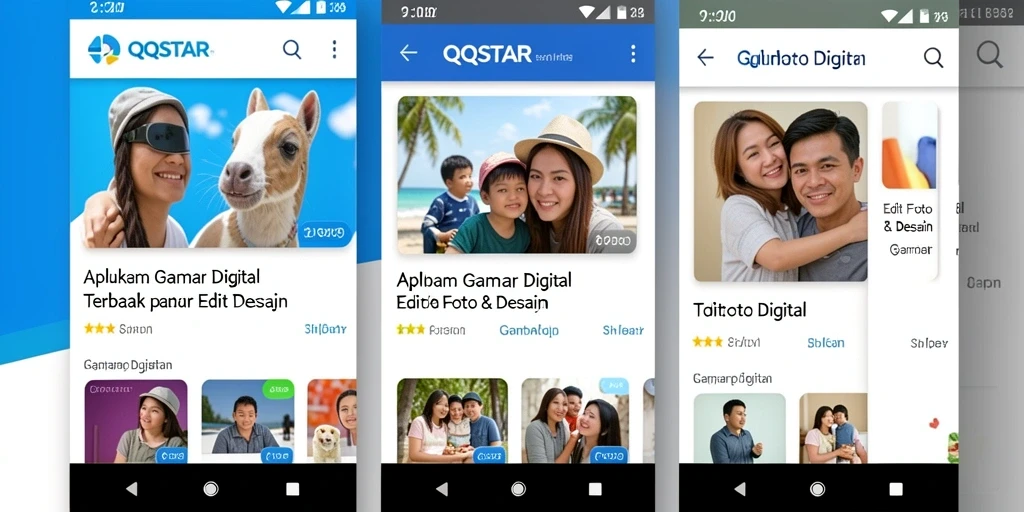 Screenshot utama QQSTAR menampilkan antarmuka intuitif untuk pengeditan gambar.