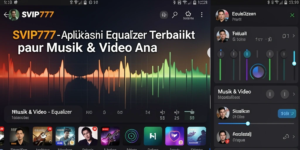 Screenshot antarmuka SVIP777 menunjukkan fungsi Equalizer yang menarik.
