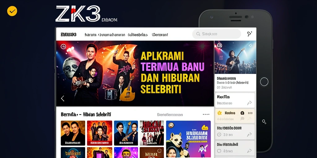 Antarmuka ZK3 yang menarik dan informatif tentang Hiburan Selebriti.
